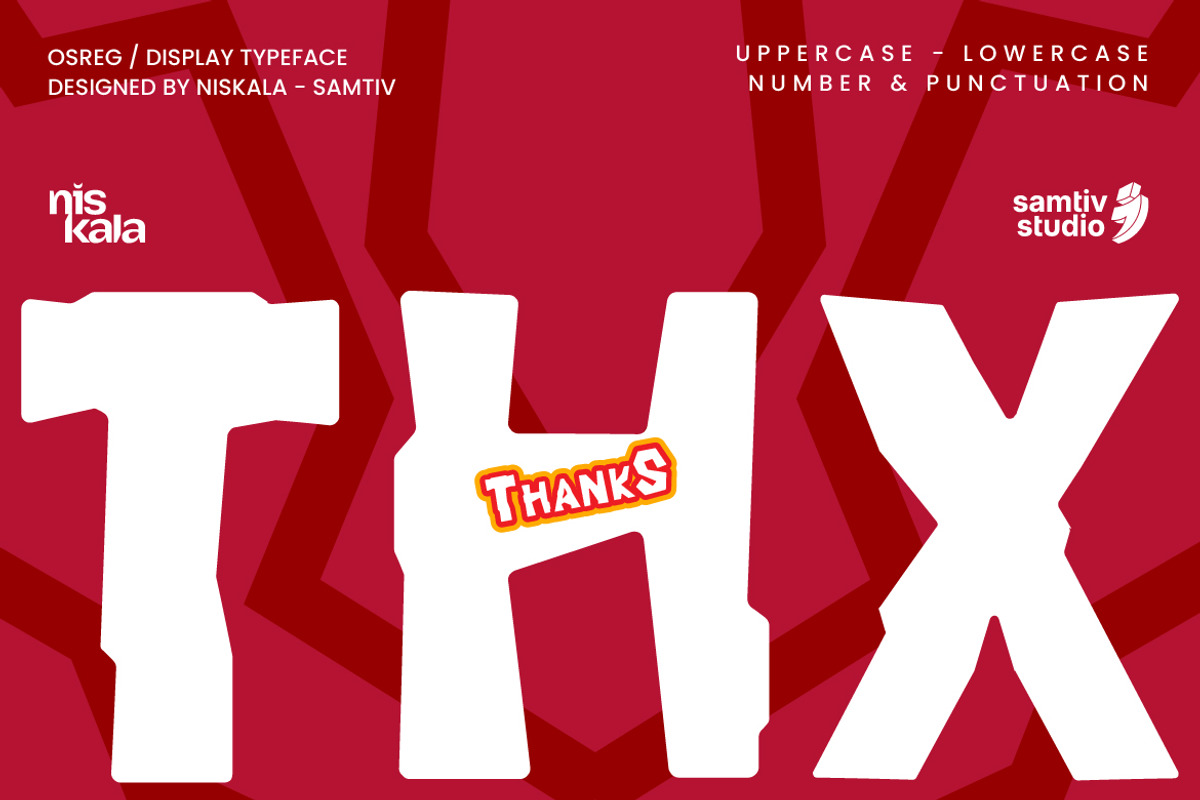OSREG - A Abstract Display Font, a Handwritten Font by Samtiv Studio (Photo 6 of 6)