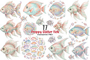 Preppy Glitter Fish PNG, a Transportation Illustration by SinaCreation (Thumbnail 1 of 9)