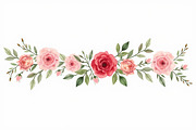 Blush Red Watercolor Roses, an Illustration by Creativeshirt (Thumbnail 3 of 7)