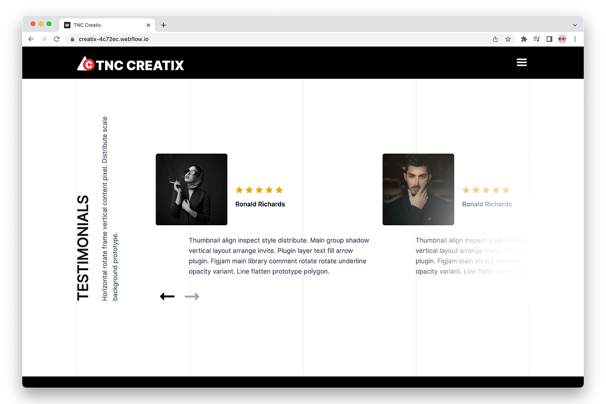 TNC Creatix Agency Webflow Template, a HTML Template by TNCFlow (Photo 2 of 10)
