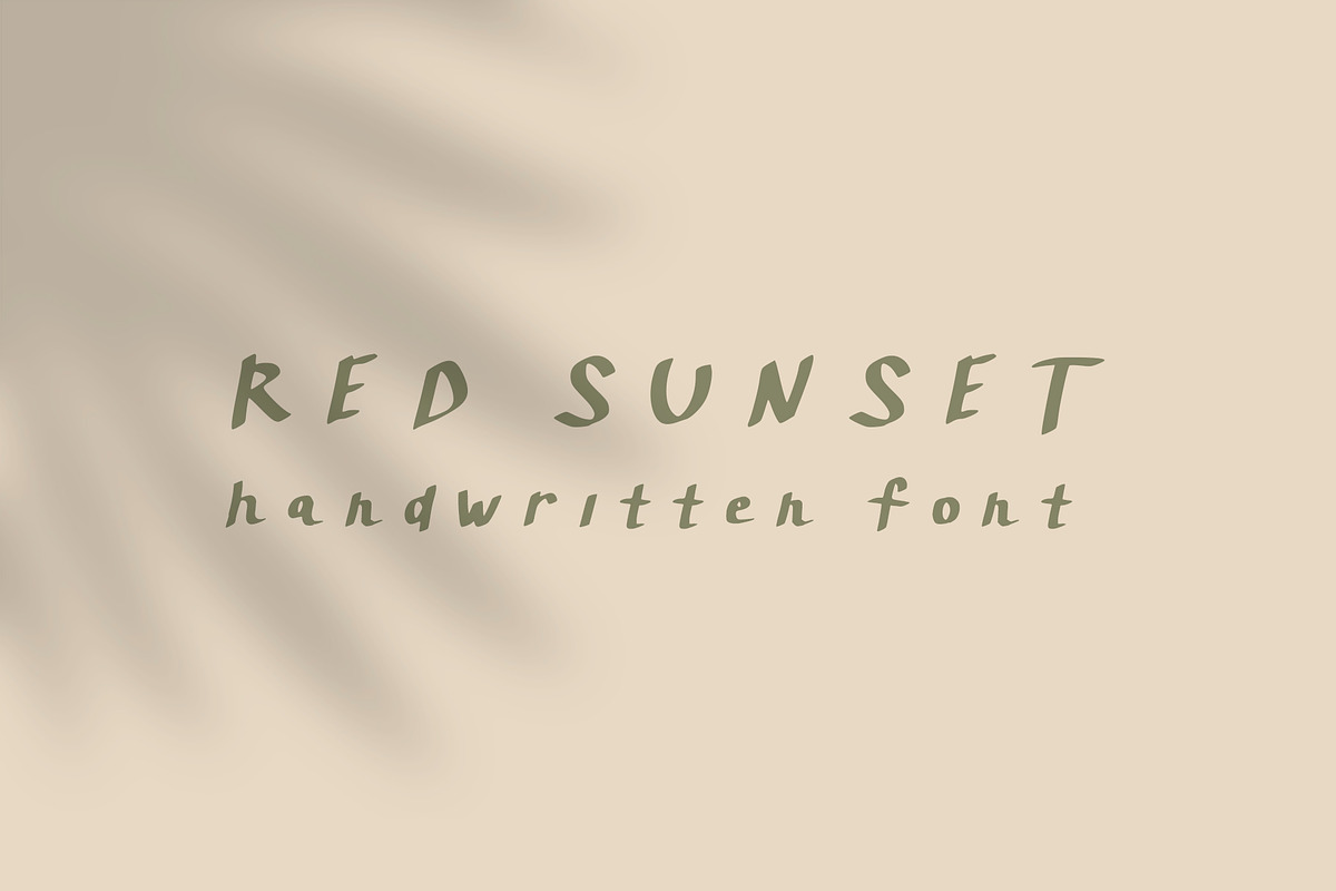 handwritten font Red sunset, a Script Font by Ashiya Pixel (Photo 1 of 11)