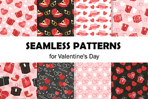Valentine's Day - Seamless Patterns