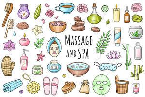 SPA and Massage Design Kit, a Healthcare Illustration by Artspace