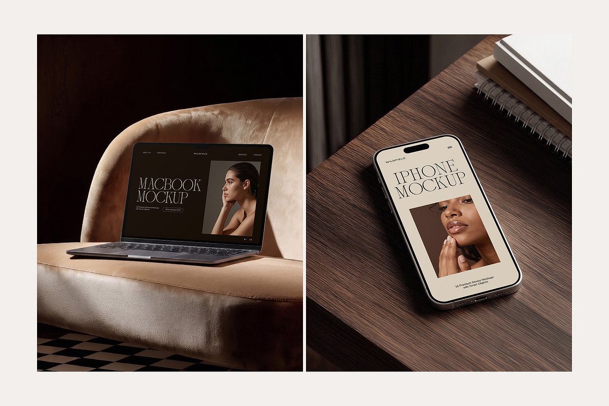 Device Mockups: MacBook iPhone iPad, a Mac Mockup by Wildfield Studio (Photo 10 of 15)