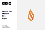 Minimalist Modern Fire Logo, a Branding & Logo Template by Luxury Logos (Thumbnail 1 of 4)
