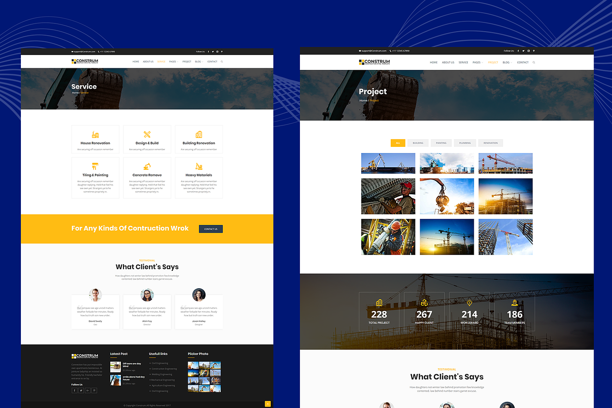 Construm- Construction  Website, a HTML Template by THESOFTKING (Photo 3 of 3)