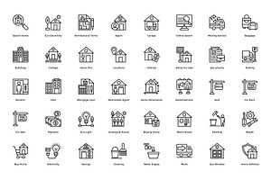 192 Real Estate Line Icons