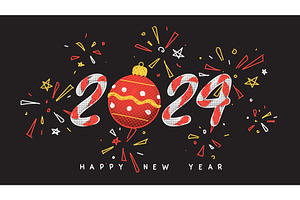 Happy New Year 2024 Banner