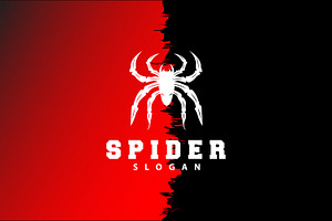 Spider Logo, Insect Animal Vector