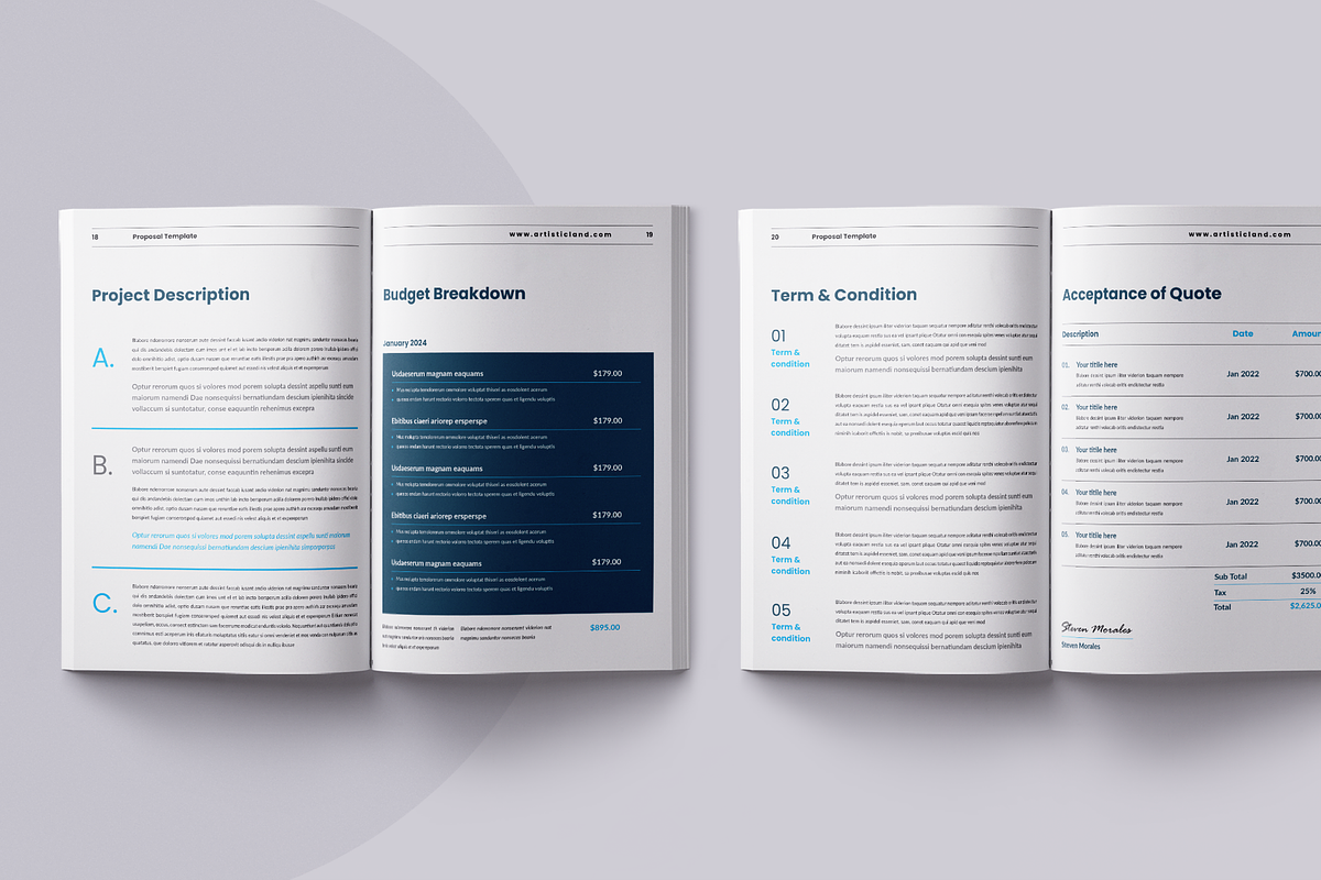 Proposal | Canva, Word, PPTX, IND, a Brochure Template by ArtisticLand (Photo 9 of 12)