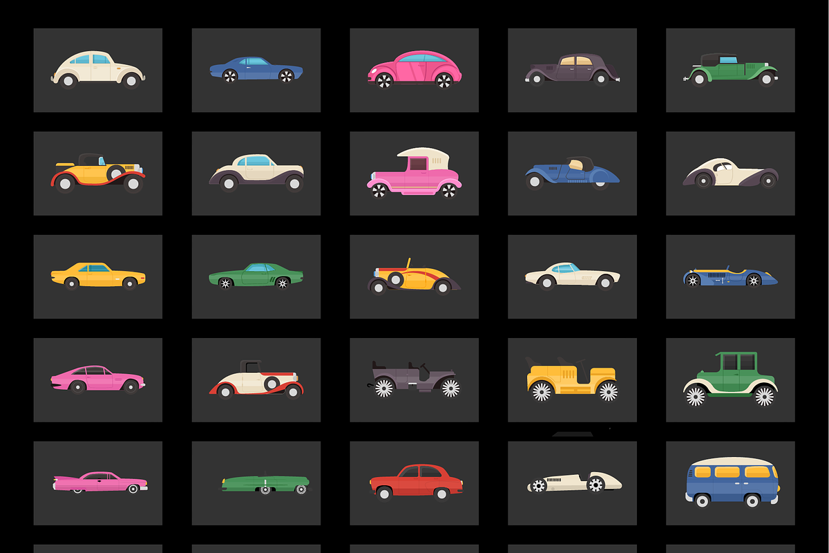 Vintage Car Vectors, a Duotone Icon by Brickclay (Photo 5 of 5)