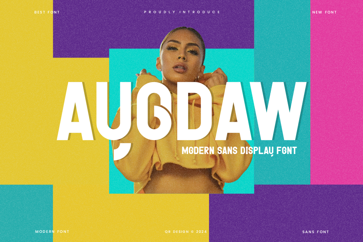 Ayodaw - Modern Sans Font, a Font by QR Design Studio (Photo 1 of 6)