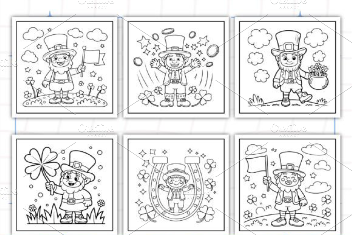 Lucky Leprechauns Coloring Book, a Seasonal Illustration by Ink Gallery (Photo 8 of 9)