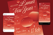 Gradient Lunar New Year Flyer Set, a Flyer Template by Annora Studio (Thumbnail 2 of 6)