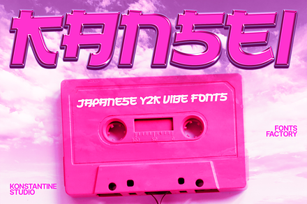 Kansei - Japanese Y2K Fonts, a Sans Serif Font by Konstantine Studio
