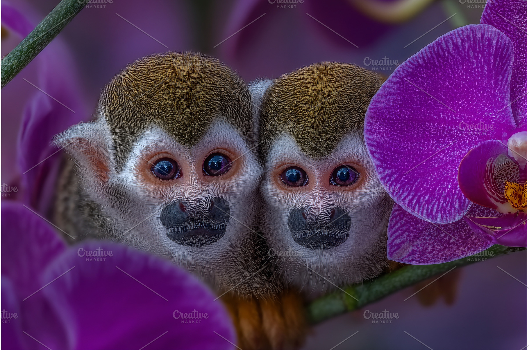 A cute, exotic rainforest primate, an Animal Photo by ZinetroN