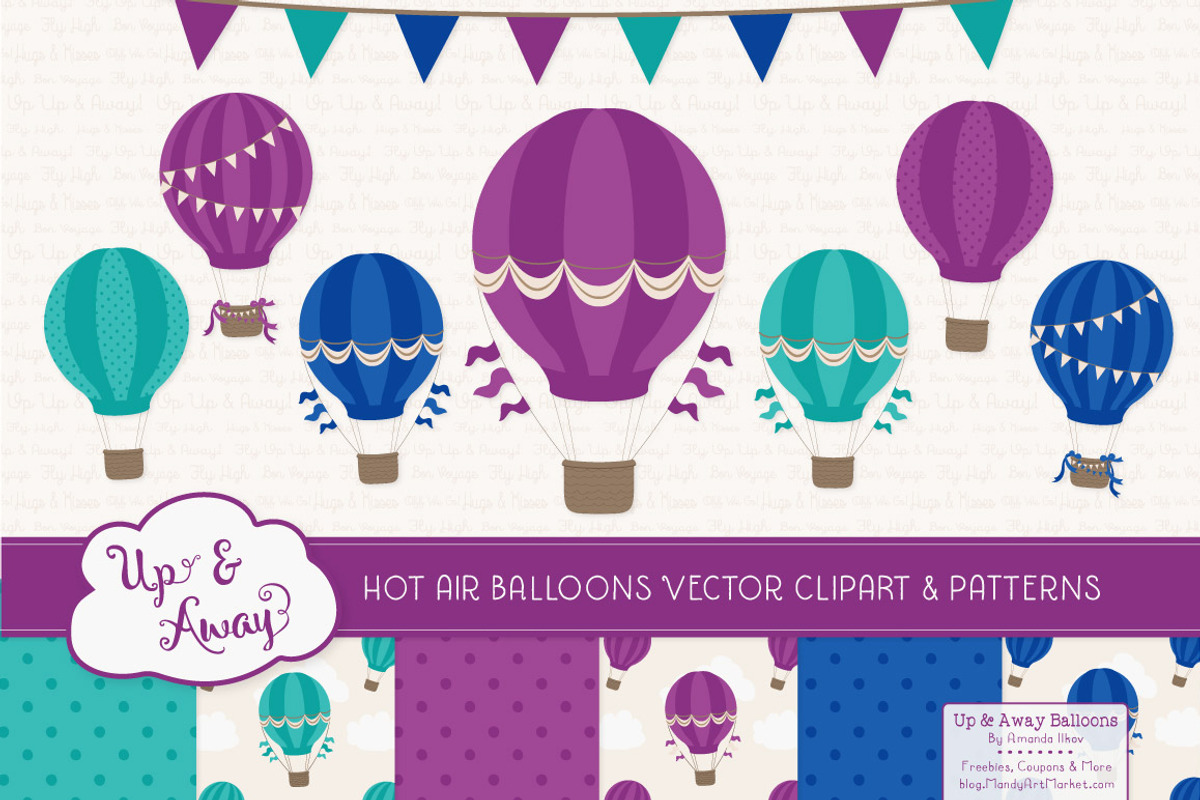 Peacock Hot Air Balloons & Patterns, an Illustration by Amanda Ilkov (Photo 1 of 5)