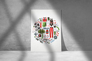 Fitness Equipment watercolor clipart, an Illustration by Natalia Fedorova (Thumbnail 2 of 8)
