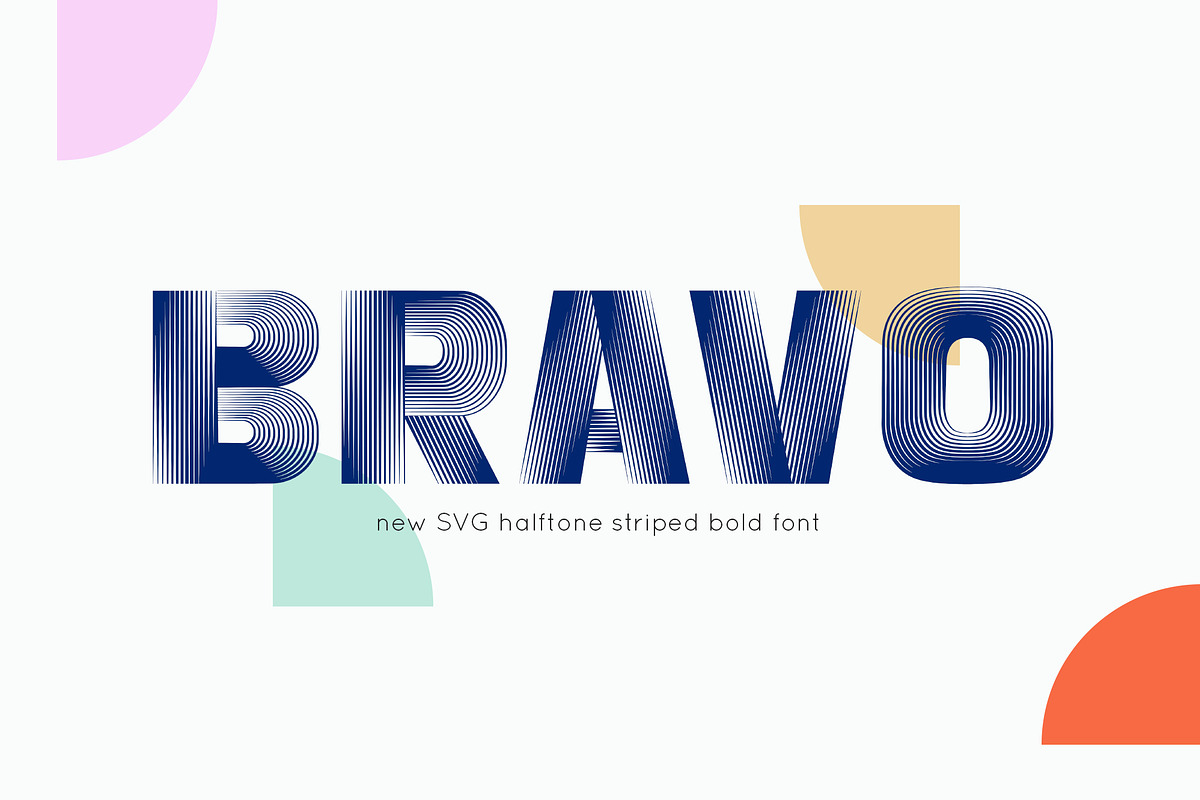 Bravo - SVG Striped Typeface