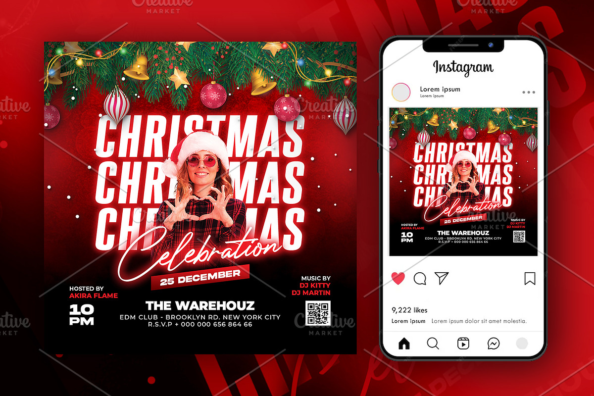 Christmas Flyer Bundle, a Flyer Template by Artonix (Photo 6 of 10)