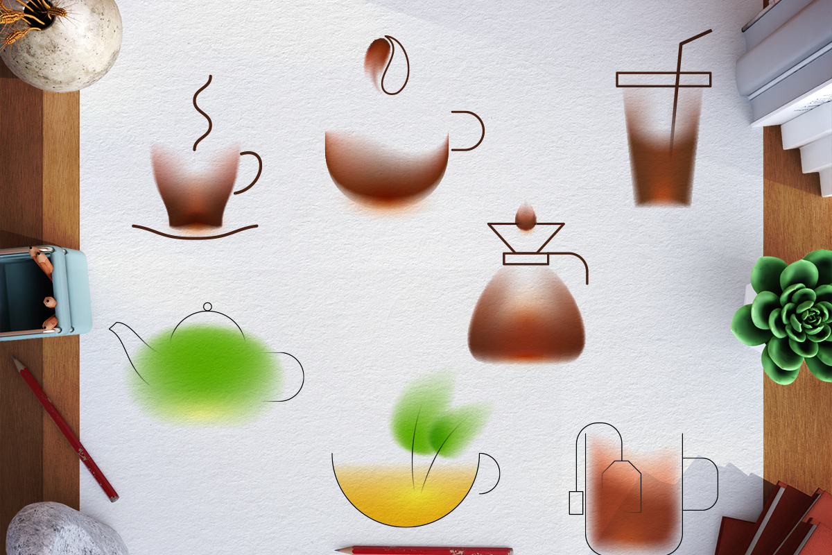 Coffee and tea, a Food Illustration by CGterminal (Photo 1 of 4)