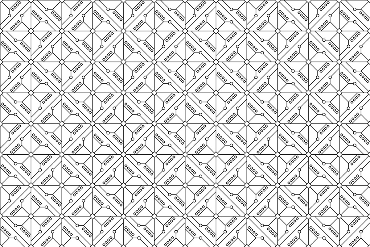Geometric Tech Line Seamless Pattern, a Pattern Graphic by Mightyfire