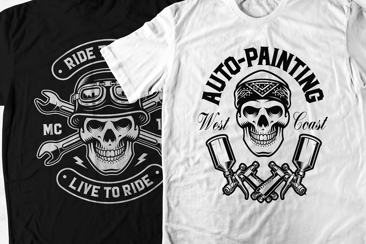 Vintage Skulls Graphic Kit, an Illustration by Harry Kasyanov (Photo 9 of 10)