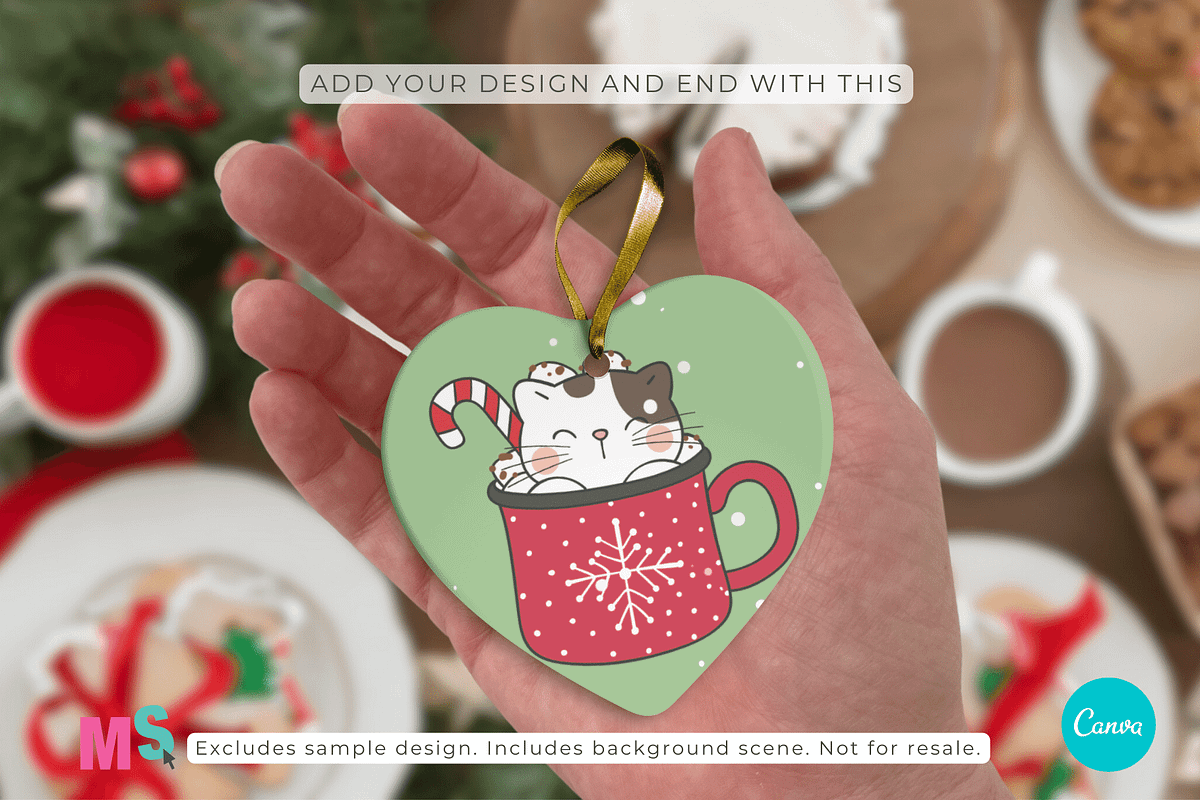 Heart Ceramic Ornament Canva Mockup, a Mockup by Mockup Scene (Photo 16 of 18)