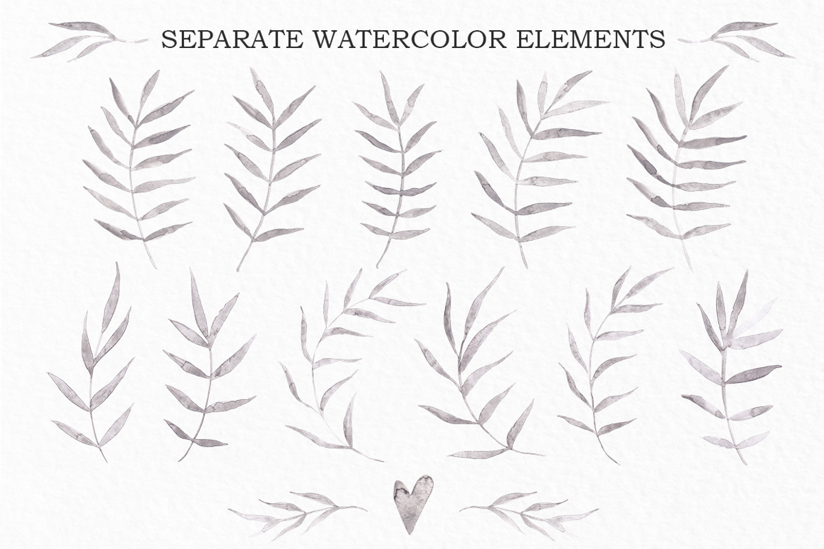 TROPICAL SHADOWS Watercolor Pack, an Illustration by Yashroom (Photo 5 of 5)