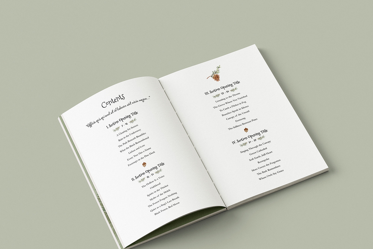Illustrated Poetry Book Template preview 4