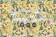 Summer Flowers - Seamless Patterns, a Pattern Graphic by texvogue (Thumbnail 1 of 10)