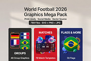 World Cup 2026 Graphics Mega pack, a Social Media Template by Dreamanart (Thumbnail 3 of 4)