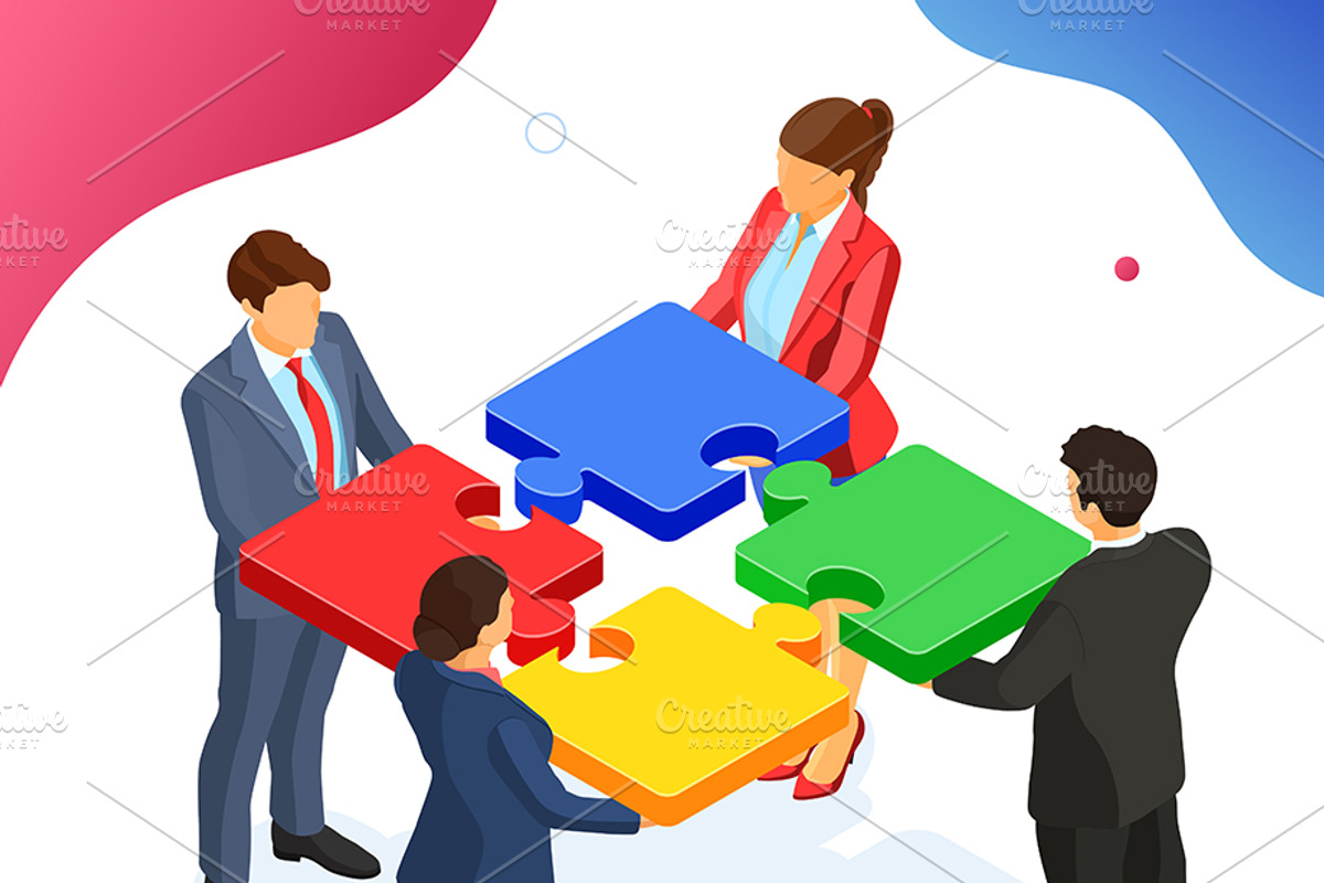 Partnership and Business Teamwork, a Person Illustration by TAlex (Photo 4 of 6)