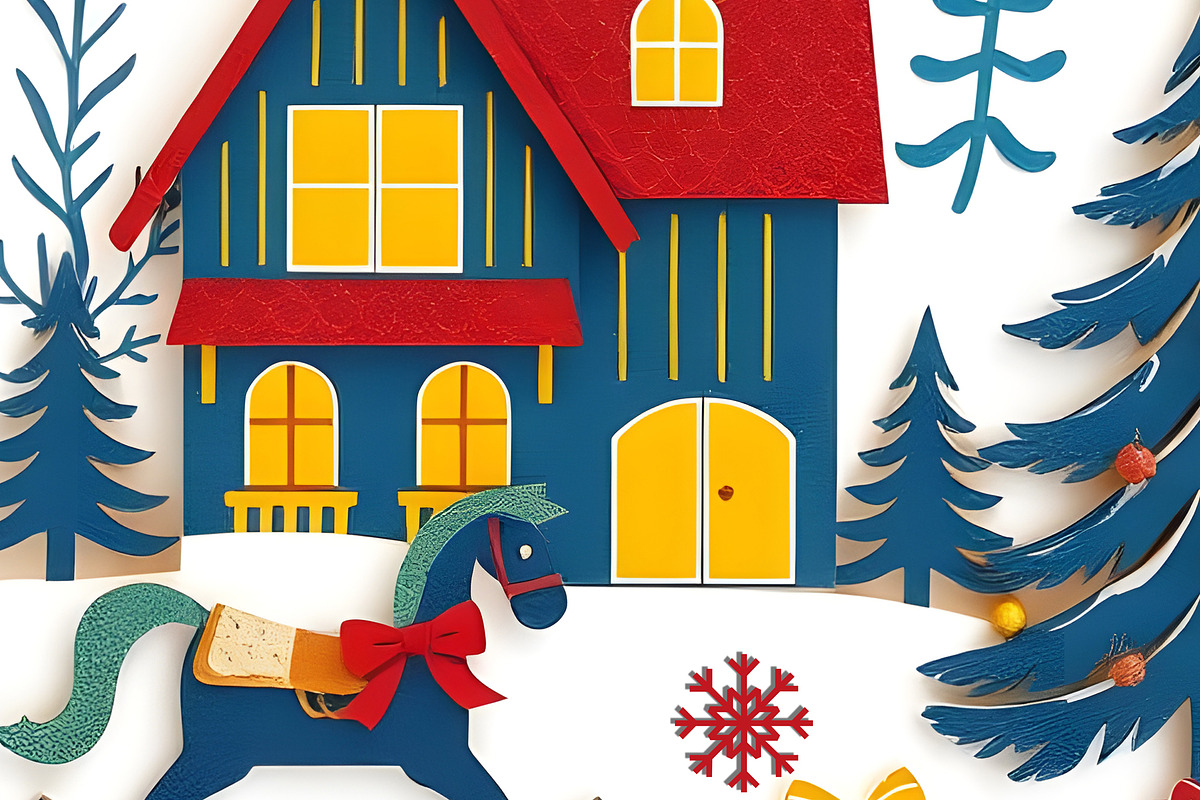 3D Christmas Theme, a Decorative Illustration by Sharon Schwalbe (Photo 2 of 2)