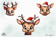 Funny Christmas Peeking Reindeer Png, an Animal Illustration by danishgraphics (Thumbnail 6 of 7)