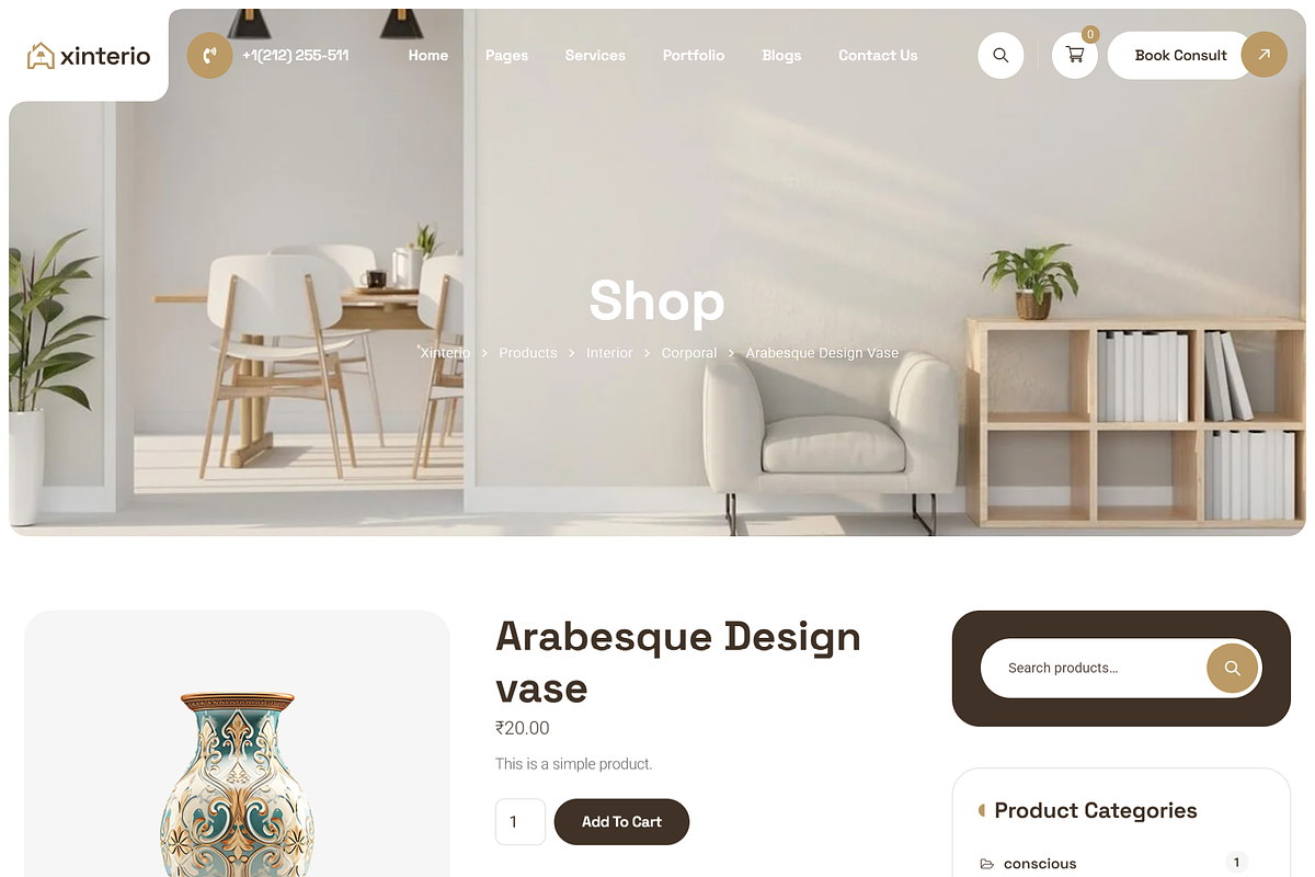 Interior Design WordPress Theme + RT, a WordPress Template by Design Spade (Photo 10 of 11)