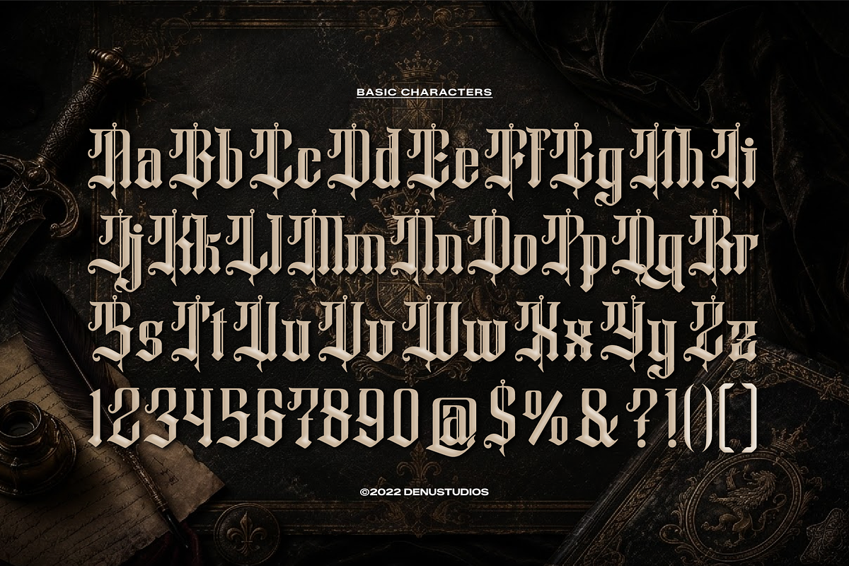 Chronicle Reign | Blackletter Font, a Blackletter Font by Denustudios (Photo 11 of 12)