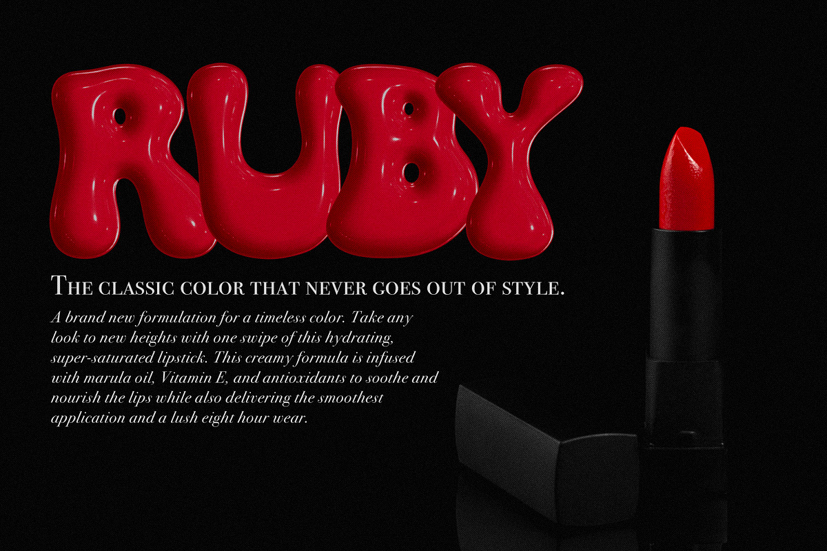 Bubble Gum | Pink 3D SVG Color Font, a Serif Font by The Creative Bix (Photo 12 of 14)