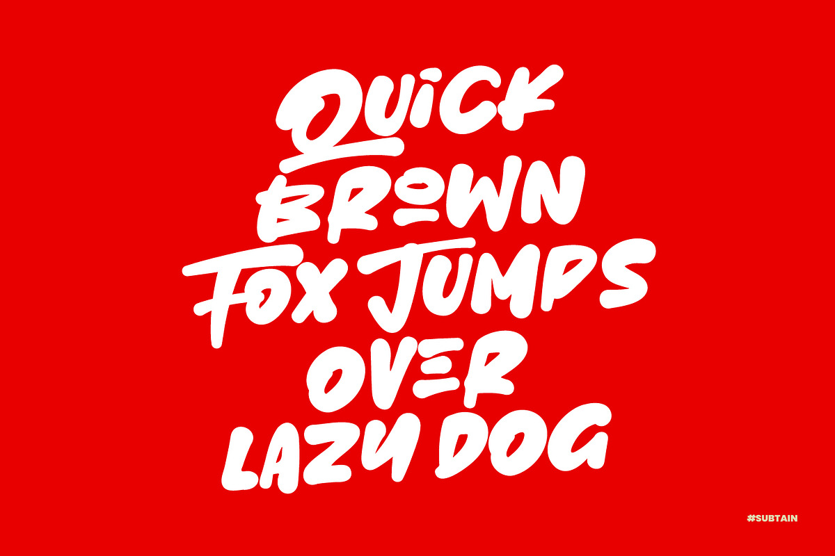 Subtain – Streetwear Display Font, a Handwritten Font by Black Junst (Photo 5 of 10)