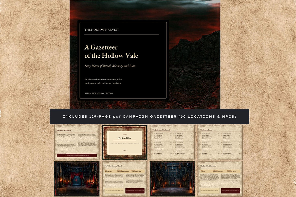 Harvest Ritual Horror RPG Backdrops, a Seasonal Illustration by ThatsDesignArt (Photo 17 of 18)