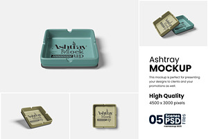 Ashtray Mockup, a Product Mockup by bimockup