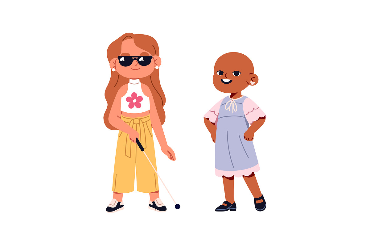 Diverse kids with disabilities set, a Person Illustration by PaperTrident (Photo 6 of 10)