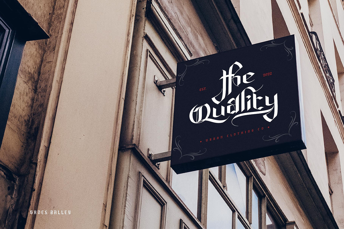 Ghoes Balley Typeface, a Blackletter Font by alit design (Photo 12 of 15)