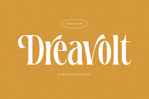 Dreavolt A Serif Display Font