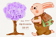 Hello Easter cute watercolor clipart, an Illustration by Annyillustration (Thumbnail 4 of 6)