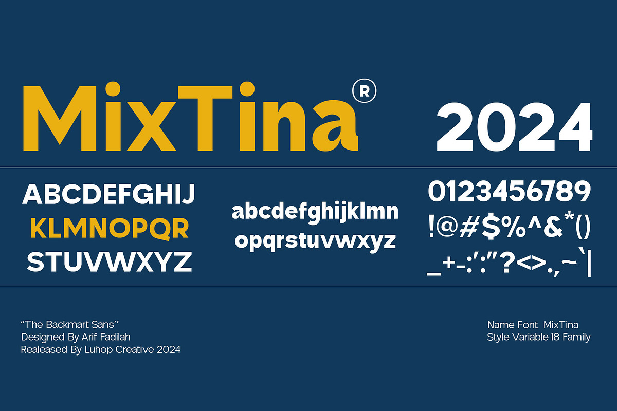 MixTina, a Sans Serif Font by LuhopCreative (Photo 7 of 14)