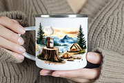 Watercolor Camping Clipart, a Sport Illustration by GalaDesign03 (Thumbnail 6 of 7)