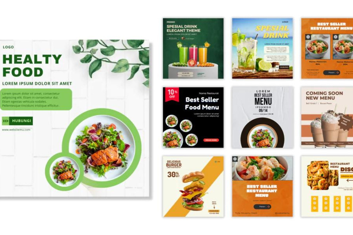 2500 Cuisine Canva Collection, a Social Media Template by ResumeFabs (Photo 2 of 5)