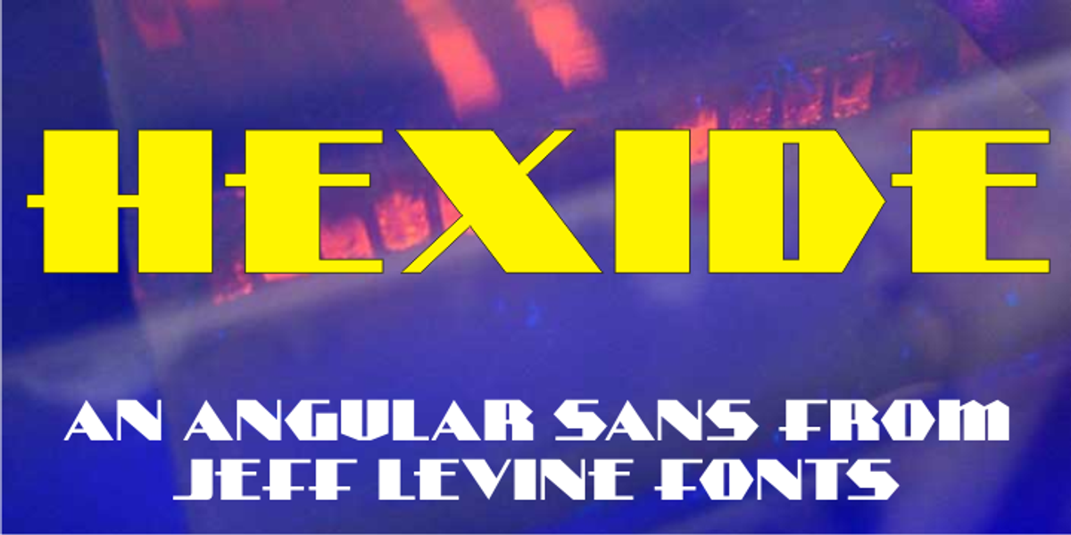 Hexide JNL, a Font by Jeff Levine Fonts