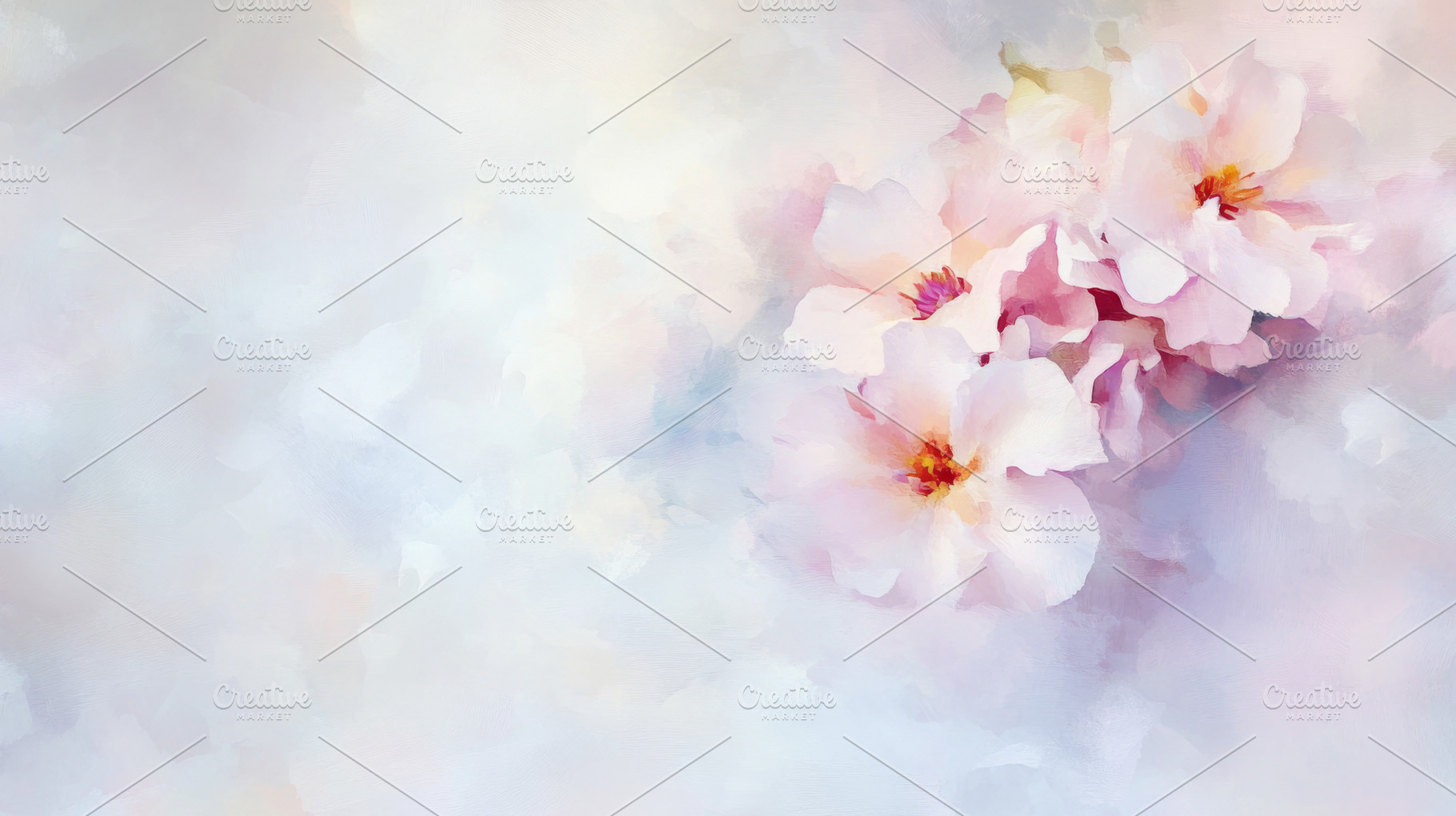 Soft-focus pastel flowers with delic, a Photo by Dvoevnore photos